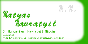 matyas navratyil business card