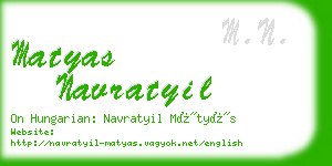 matyas navratyil business card